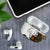 Custom Deer Hunting Skull AirPods Case with Antlers Graphic on Autumn Leaf Camo Background - Wonder Print Shop