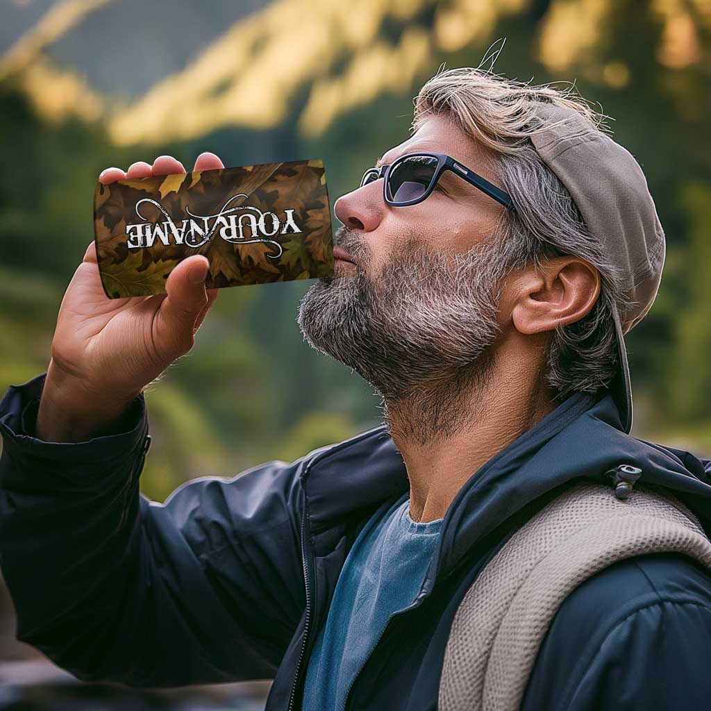 Custom Deer Hunting Skull 4 in 1 Can Cooler Tumbler with Antlers Graphic on Autumn Leaf Camo Background - Wonder Print Shop