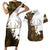Custom Deer Hunting Skull Couples Matching Short Sleeve Bodycon Dress and Hawaiian Shirt with Antlers Graphic on Autumn Leaf Camo Background - Wonder Print Shop