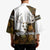 Custom Deer Hunting Skull Kimono with Antlers Graphic on Autumn Leaf Camo Background - Wonder Print Shop