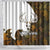 Custom Deer Hunting Skull Shower Curtain with Antlers Graphic on Autumn Leaf Camo Background - Wonder Print Shop