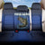 Custom Jumping Bass Fishing Back Car Seat Cover with Water Splash and Lightning Background - Wonder Print Shop