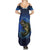 Custom Jumping Bass Fishing Summer Maxi Dress with Water Splash and Lightning Background - Wonder Print Shop