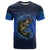 Custom Jumping Bass Fishing T Shirt with Water Splash and Lightning Background - Wonder Print Shop