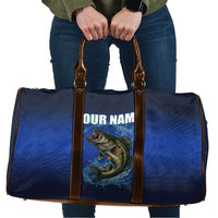 Custom Jumping Bass Fishing Travel Bag with Water Splash and Lightning Background - Wonder Print Shop