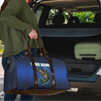 Custom Jumping Bass Fishing Travel Bag with Water Splash and Lightning Background - Wonder Print Shop