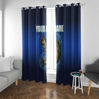 Custom Jumping Bass Fishing Window Curtain with Water Splash and Lightning Background - Wonder Print Shop