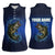 Custom Jumping Bass Fishing Women Sleeveless Polo Shirt with Water Splash and Lightning Background - Wonder Print Shop