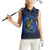 Custom Jumping Bass Fishing Women Sleeveless Polo Shirt with Water Splash and Lightning Background - Wonder Print Shop