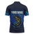 Custom Jumping Bass Fishing Zipper Polo Shirt with Water Splash and Lightning Background - Wonder Print Shop