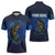 Custom Jumping Bass Fishing Zipper Polo Shirt with Water Splash and Lightning Background - Wonder Print Shop