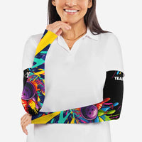 Colorful Bowling Ball and Pins Graphic Arm Sleeves Custom with Paint Splash - Wonder Print Shop