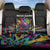 Colorful Bowling Ball and Pins Graphic Back Car Seat Cover Custom with Paint Splash - Wonder Print Shop