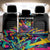 Colorful Bowling Ball and Pins Graphic Back Car Seat Cover Custom with Paint Splash - Wonder Print Shop