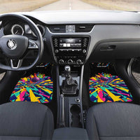 Colorful Bowling Ball and Pins Graphic Car Mats Custom with Paint Splash - Wonder Print Shop