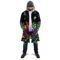 Colorful Bowling Ball and Pins Graphic Cloak Custom with Paint Splash - Wonder Print Shop