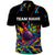 Colorful Bowling Ball and Pins Graphic Polo Shirt Custom with Paint Splash - Wonder Print Shop