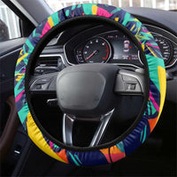Colorful Bowling Ball and Pins Graphic Steering Wheel Cover with Paint Splash - Wonder Print Shop