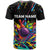 Colorful Bowling Ball and Pins Graphic T Shirt Custom with Paint Splash - Wonder Print Shop