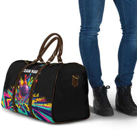 Colorful Bowling Ball and Pins Graphic Travel Bag Custom with Paint Splash - Wonder Print Shop