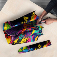 Colorful Bowling Ball and Pins Graphic Umbrella Custom with Paint Splash - Wonder Print Shop