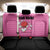 Pink and Black Bowling Back Car Seat Cover Design with Red Ball and Pins and Custom Team Name Graphic - Wonder Print Shop