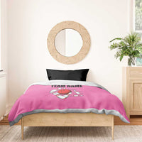 Pink and Black Bowling Bedding Set Design with Red Ball and Pins and Custom Team Name Graphic - Wonder Print Shop