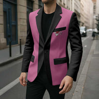 Pink and Black Bowling Blazer Design with Red Ball and Pins and Custom Team Name Graphic - Wonder Print Shop