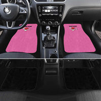 Pink and Black Bowling Car Mats Design with Red Ball and Pins and Custom Team Name Graphic - Wonder Print Shop