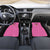 Pink and Black Bowling Car Mats Design with Red Ball and Pins and Custom Team Name Graphic - Wonder Print Shop