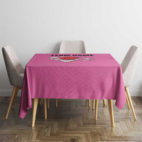 Pink and Black Bowling Tablecloth Design with Red Ball and Pins and Custom Team Name Graphic - Wonder Print Shop