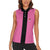 Pink and Black Bowling Women Sleeveless Polo Shirt Design with Red Ball and Pins and Custom Team Name Graphic - Wonder Print Shop