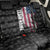 American Flag Bowling Ball and Pins Graphic Back Car Seat Cover with Black Patterned Background and Custom Team Name Design - Wonder Print Shop