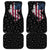 American Flag Bowling Ball and Pins Graphic Car Mats with Black Patterned Background and Custom Team Name Design - Wonder Print Shop