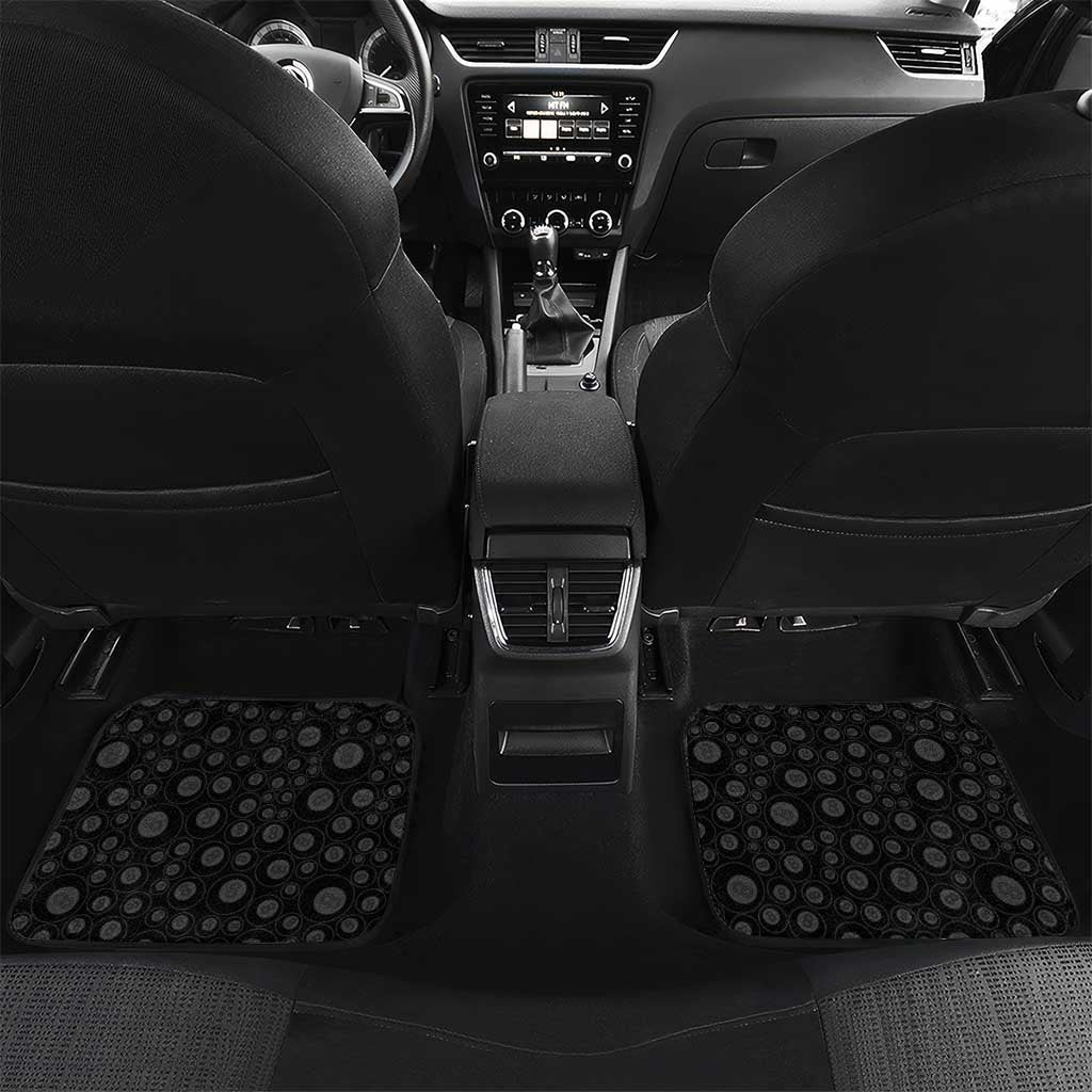 American Flag Bowling Ball and Pins Graphic Car Mats with Black Patterned Background and Custom Team Name Design - Wonder Print Shop