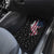 American Flag Bowling Ball and Pins Graphic Car Mats with Black Patterned Background and Custom Team Name Design - Wonder Print Shop