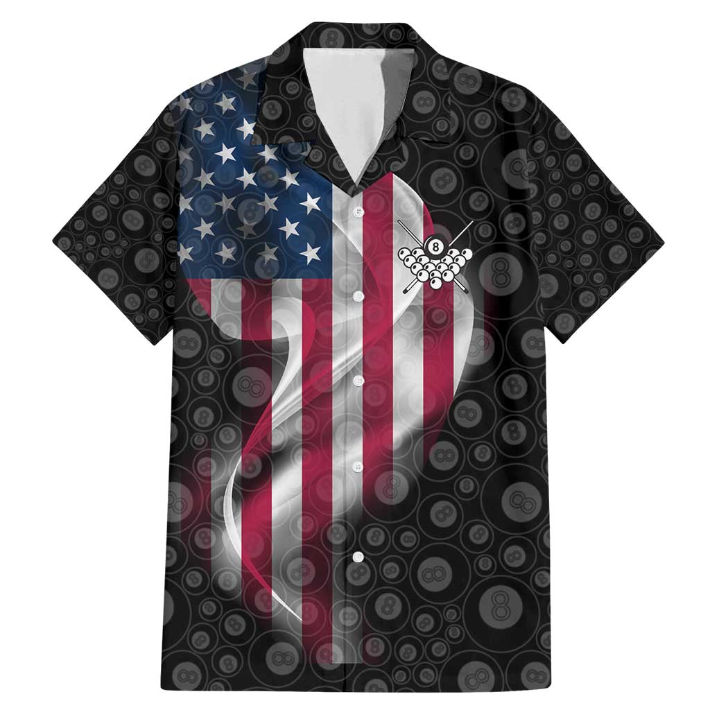 American Flag Bowling Ball and Pins Graphic Family Matching Mermaid Dress and Hawaiian Shirt with Black Patterned Background and Custom Team Name Design - Wonder Print Shop