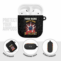 Flaming Bowling Ball AirPods Case with Strike Explosion and Funny Quote Graphic on Bowling - Wonder Print Shop