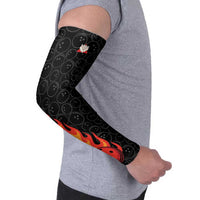 Flaming Bowling Ball Arm Sleeves with Strike Explosion and Funny Quote Graphic on Bowling - Wonder Print Shop