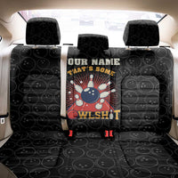Flaming Bowling Ball Back Car Seat Cover with Strike Explosion and Funny Quote Graphic on Bowling - Wonder Print Shop