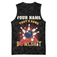 Flaming Bowling Ball Basketball Jersey with Strike Explosion and Funny Quote Graphic on Bowling - Wonder Print Shop