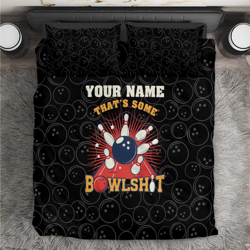 Flaming Bowling Ball Bedding Set with Strike Explosion and Funny Quote Graphic on Bowling - Wonder Print Shop