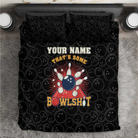 Flaming Bowling Ball Bedding Set with Strike Explosion and Funny Quote Graphic on Bowling - Wonder Print Shop