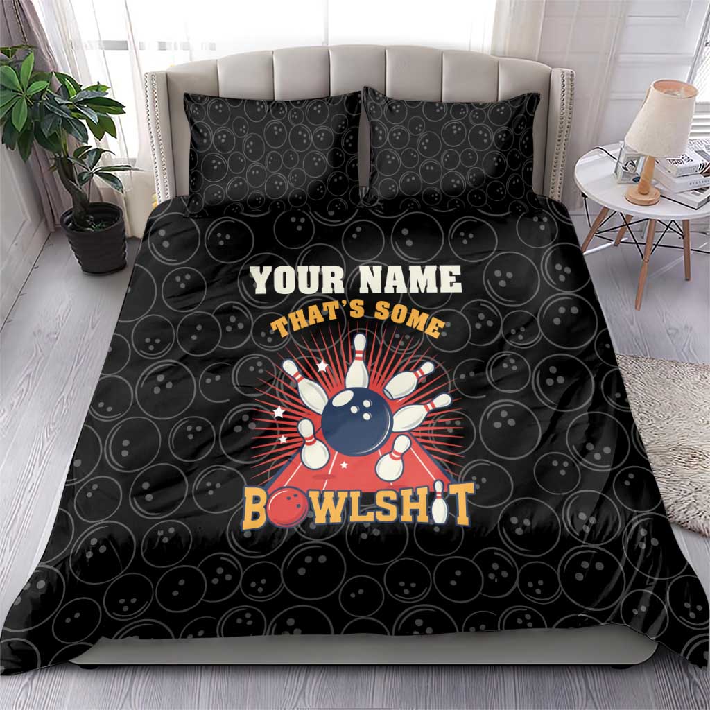 Flaming Bowling Ball Bedding Set with Strike Explosion and Funny Quote Graphic on Bowling - Wonder Print Shop