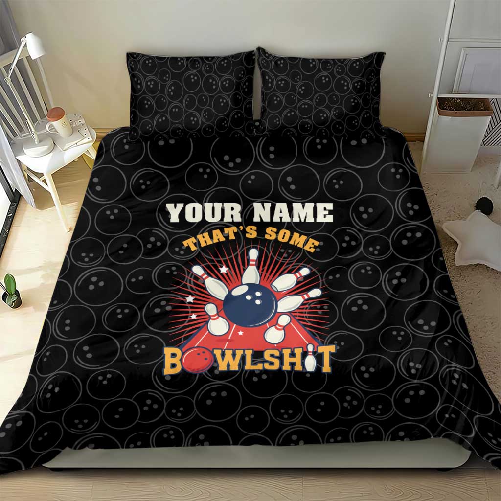 Flaming Bowling Ball Bedding Set with Strike Explosion and Funny Quote Graphic on Bowling - Wonder Print Shop