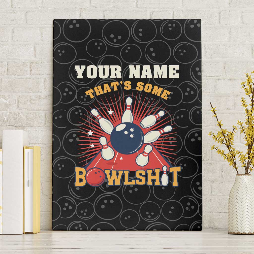Flaming Bowling Ball Canvas Wall Art with Strike Explosion and Funny Quote Graphic on Bowling - Wonder Print Shop