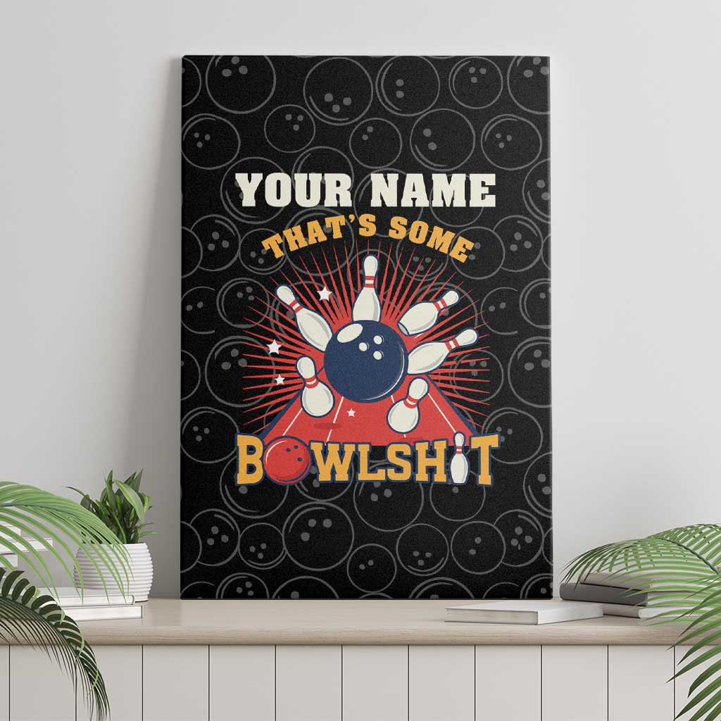 Flaming Bowling Ball Canvas Wall Art with Strike Explosion and Funny Quote Graphic on Bowling - Wonder Print Shop