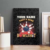 Flaming Bowling Ball Canvas Wall Art with Strike Explosion and Funny Quote Graphic on Bowling - Wonder Print Shop