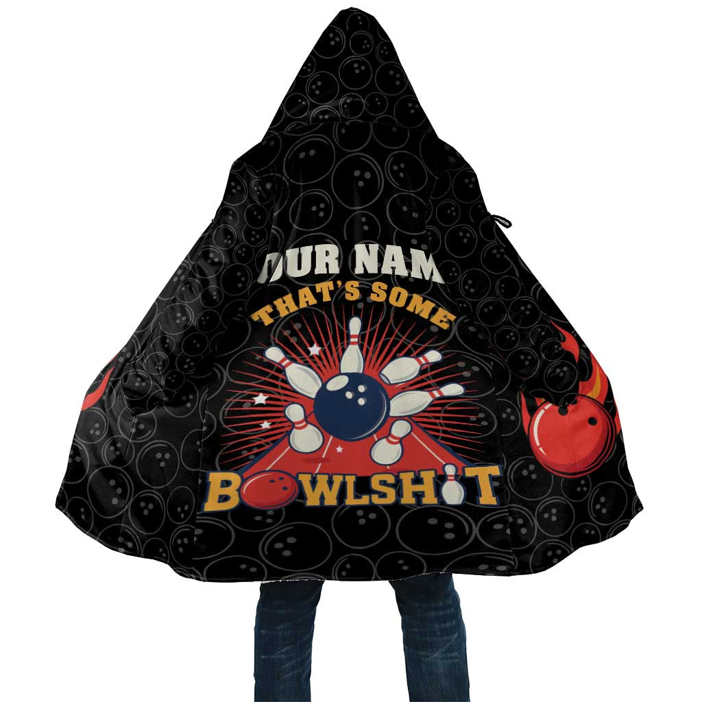 Flaming Bowling Ball Cloak with Strike Explosion and Funny Quote Graphic on Bowling - Wonder Print Shop
