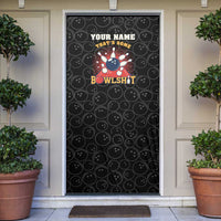 Flaming Bowling Ball Door Cover with Strike Explosion and Funny Quote Graphic on Bowling - Wonder Print Shop